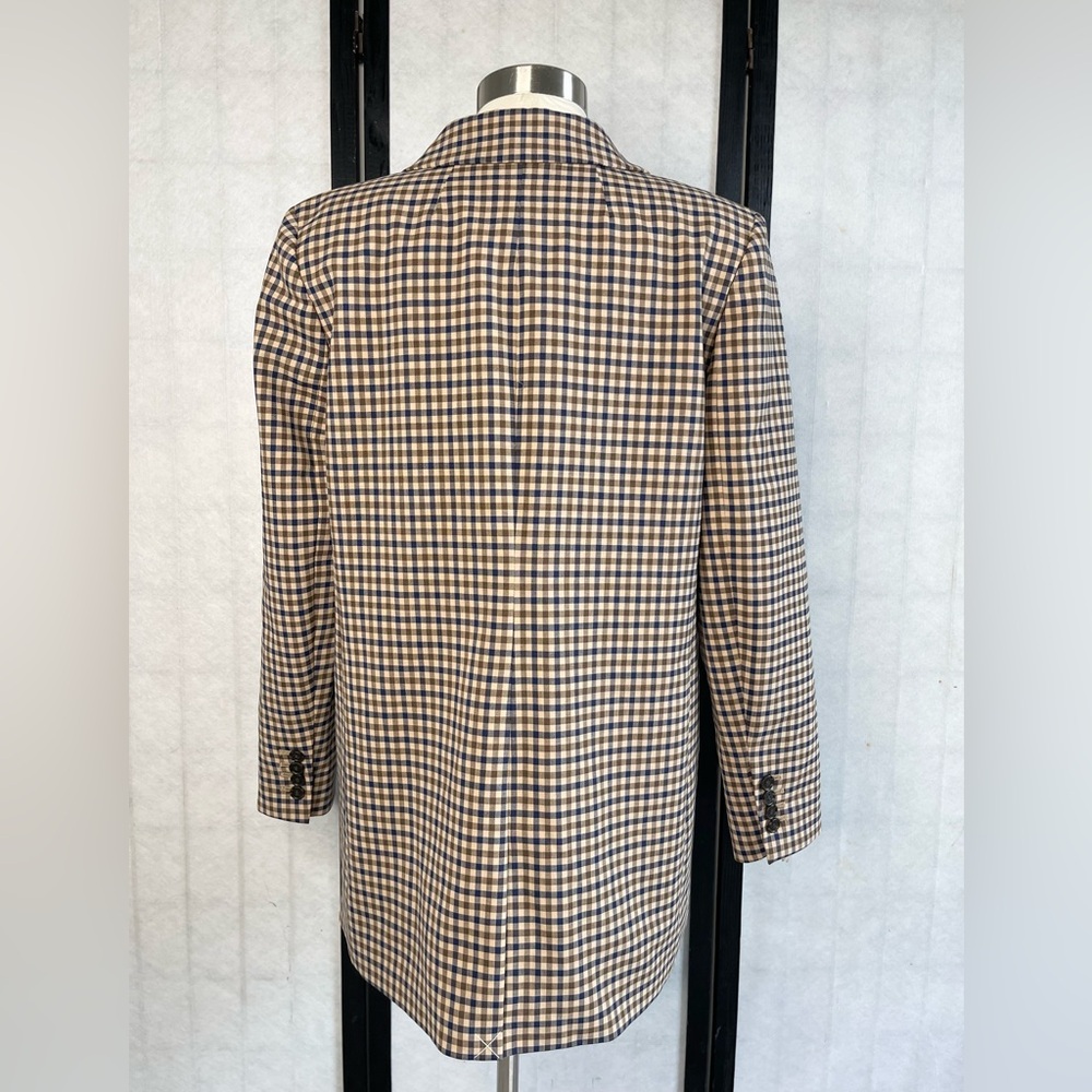 J. Crew Checked Alfie Blazer in Brown, Navy & Cream 2 - Picture 2 of 8
